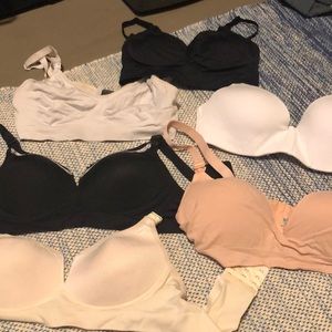 Lot of 6 nursing bras